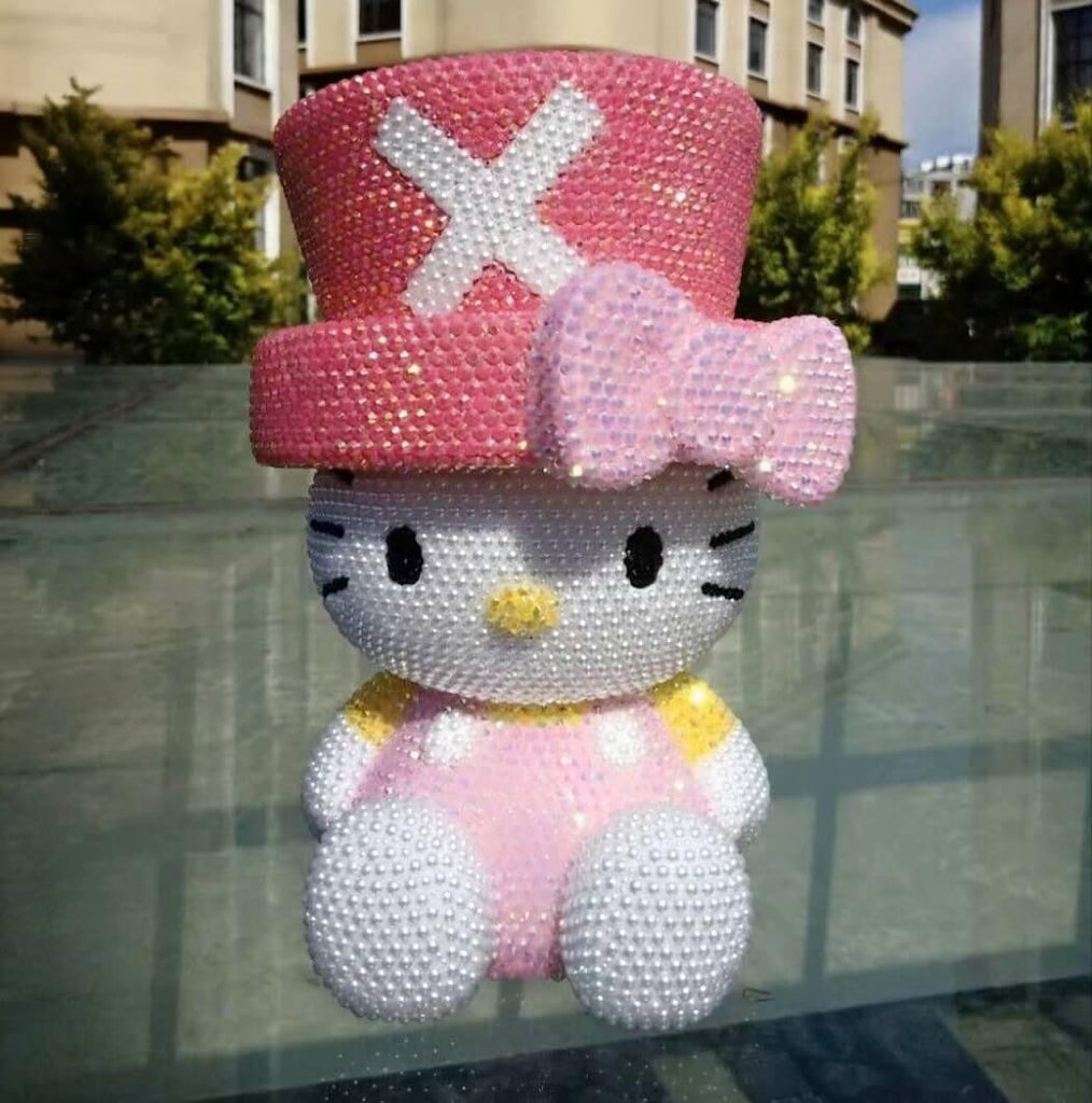 DIY Chopper Hat Hello Kitty  (with glue tools) - Hibah-Diamond painting art studio