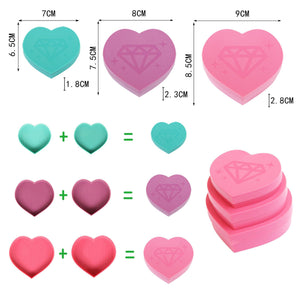 DIY diamond Heart-shaped storage box drilling box
