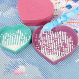 DIY diamond Heart-shaped storage box drilling box Set
