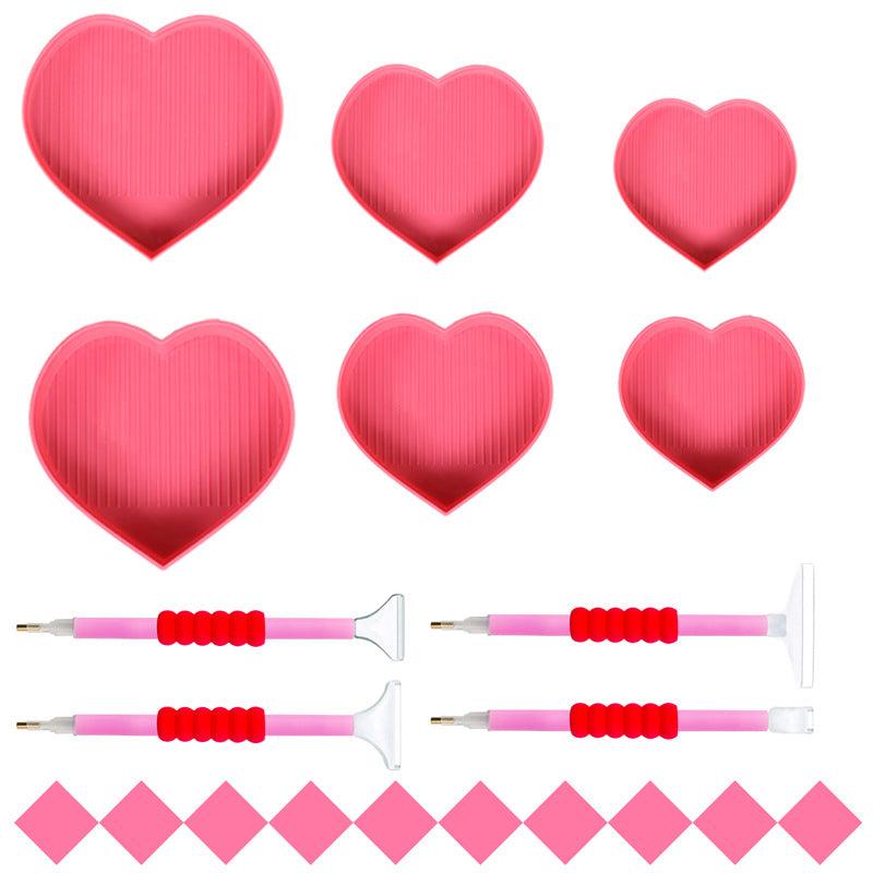 DIY diamond Heart-shaped storage box drilling box Set