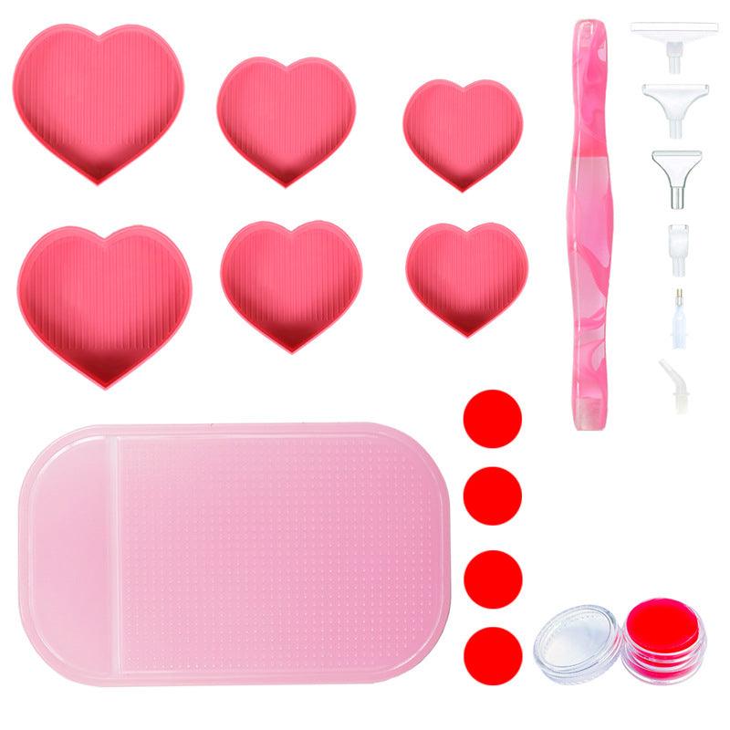 DIY diamond Heart-shaped storage box drilling box Set