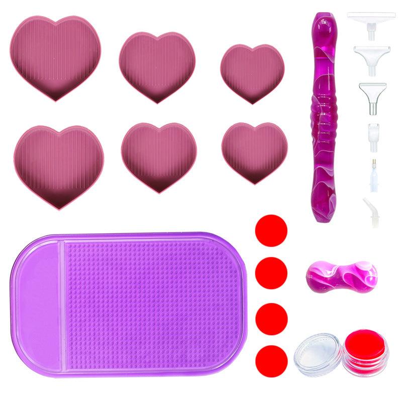 DIY diamond Heart-shaped storage box drilling box Set
