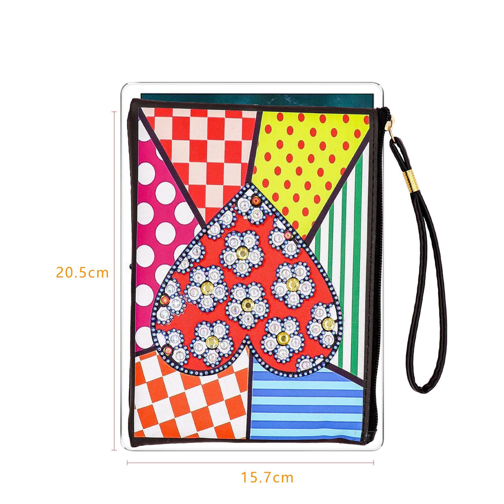 DIY Diamond Painting Bag | Heart - Hibah-Diamond painting art studio
