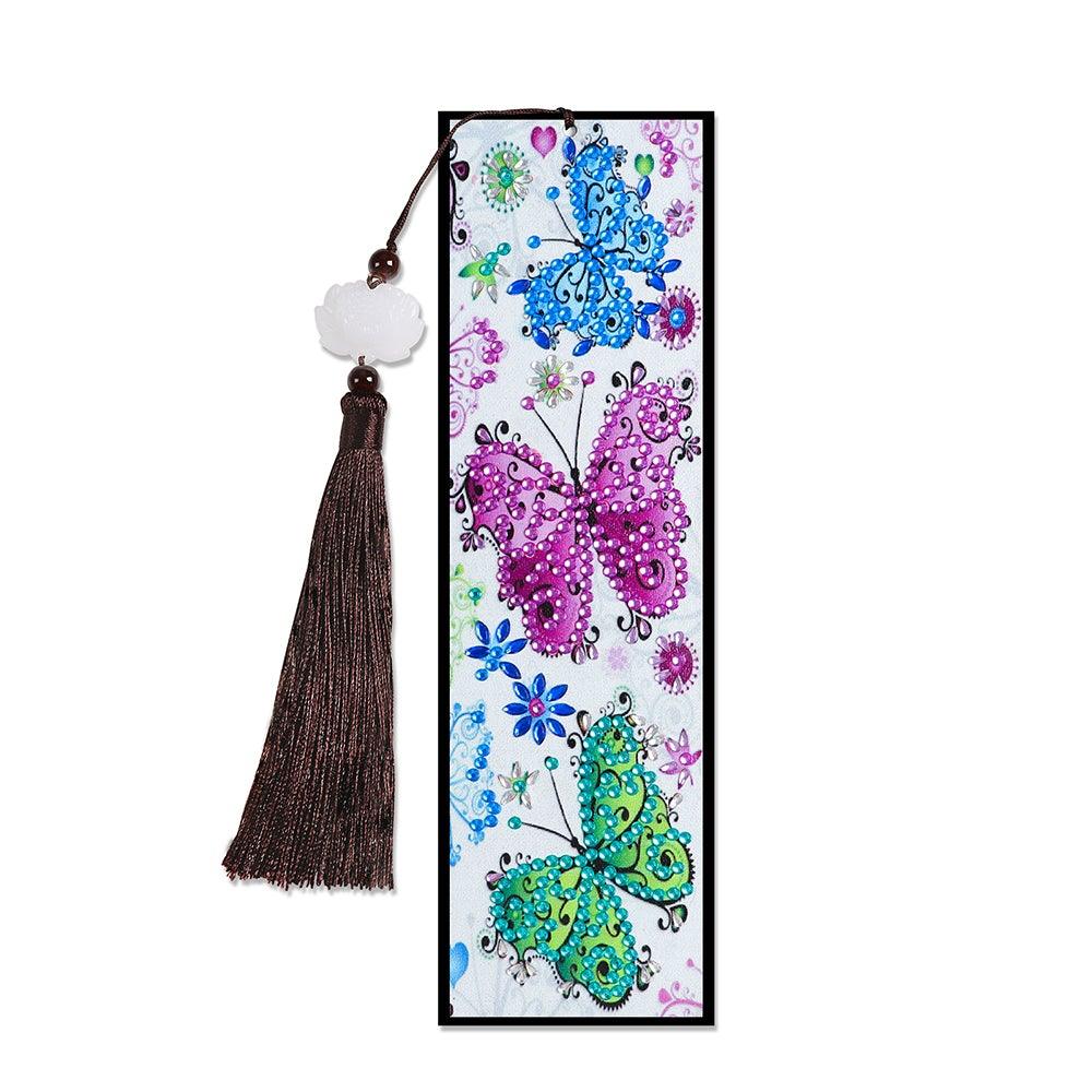 2Pcs DIY Diamond Painting Tassel Bookmark Butterflies Flower Theme Beaded  Bookmarks Material Package for DIY Making Arts Crafts Valentine's Day  Graduation Birthday Gift 