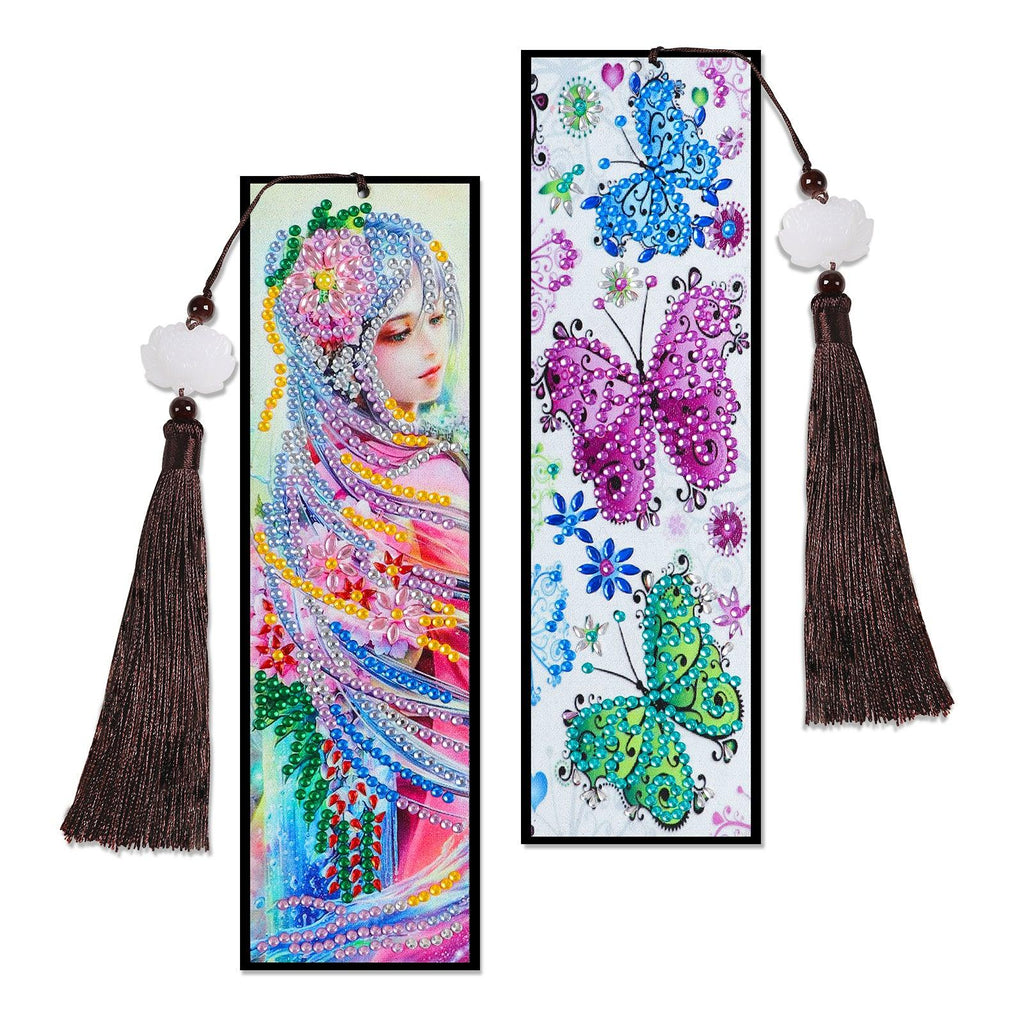 DIY Diamond Painting Bookmark | Butterfly and fairy - Hibah-Diamond painting art studio