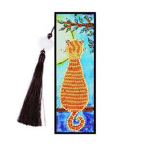 DIY Diamond Painting Bookmark | Cat's back view - Hibah-Diamond painting art studio