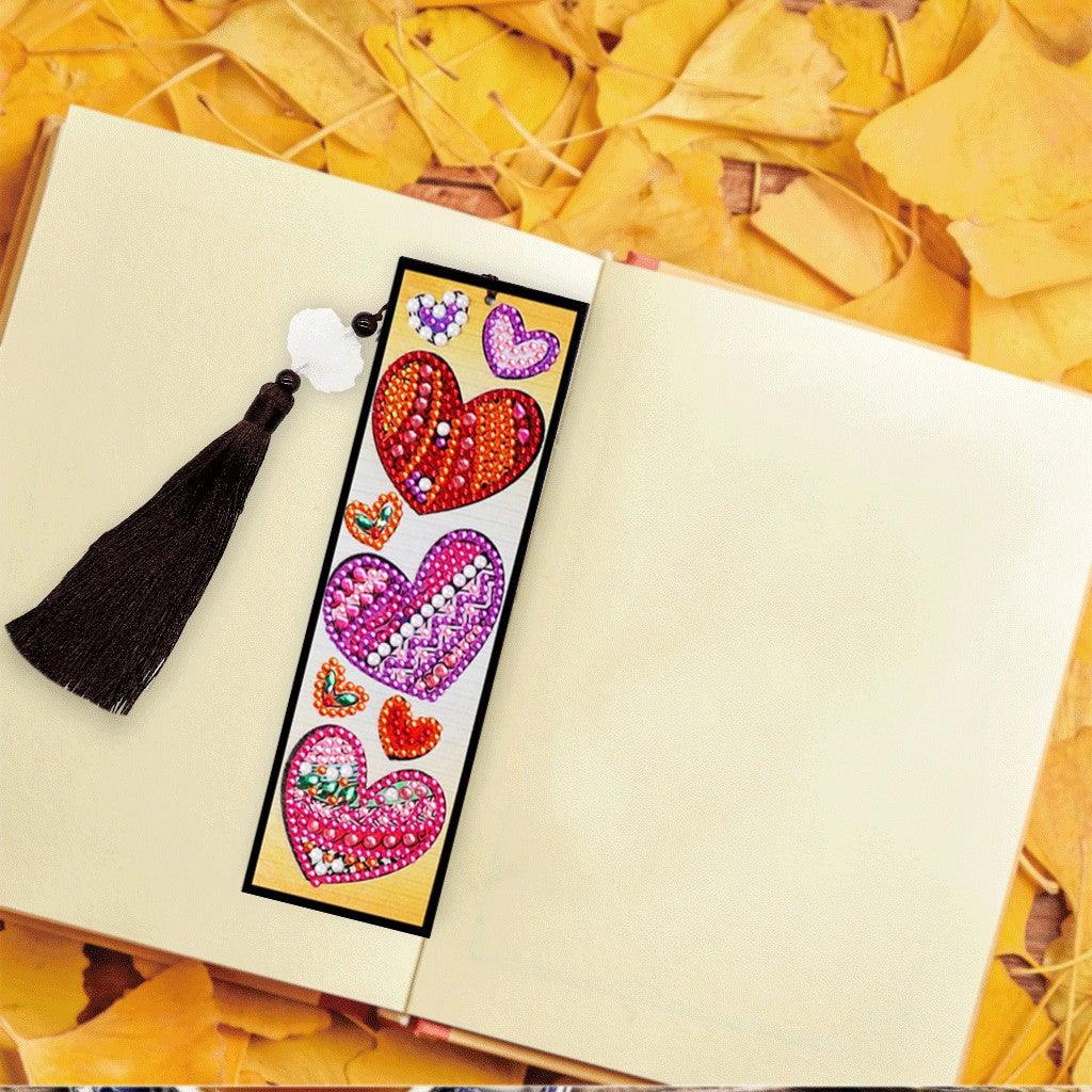 DIY Diamond Painting Bookmark | Heart - Hibah-Diamond painting art studio