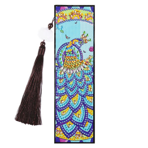 DIY Diamond Painting Bookmark | Peacock - Hibah-Diamond painting art studio
