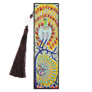 DIY Diamond Painting Bookmark | Peacock - Hibah-Diamond painting art studio