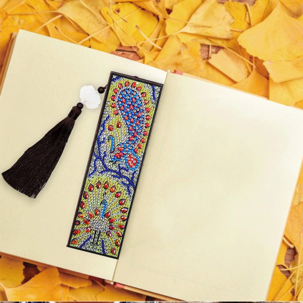 DIY Diamond Painting Bookmark | Peacock - Hibah-Diamond painting art studio