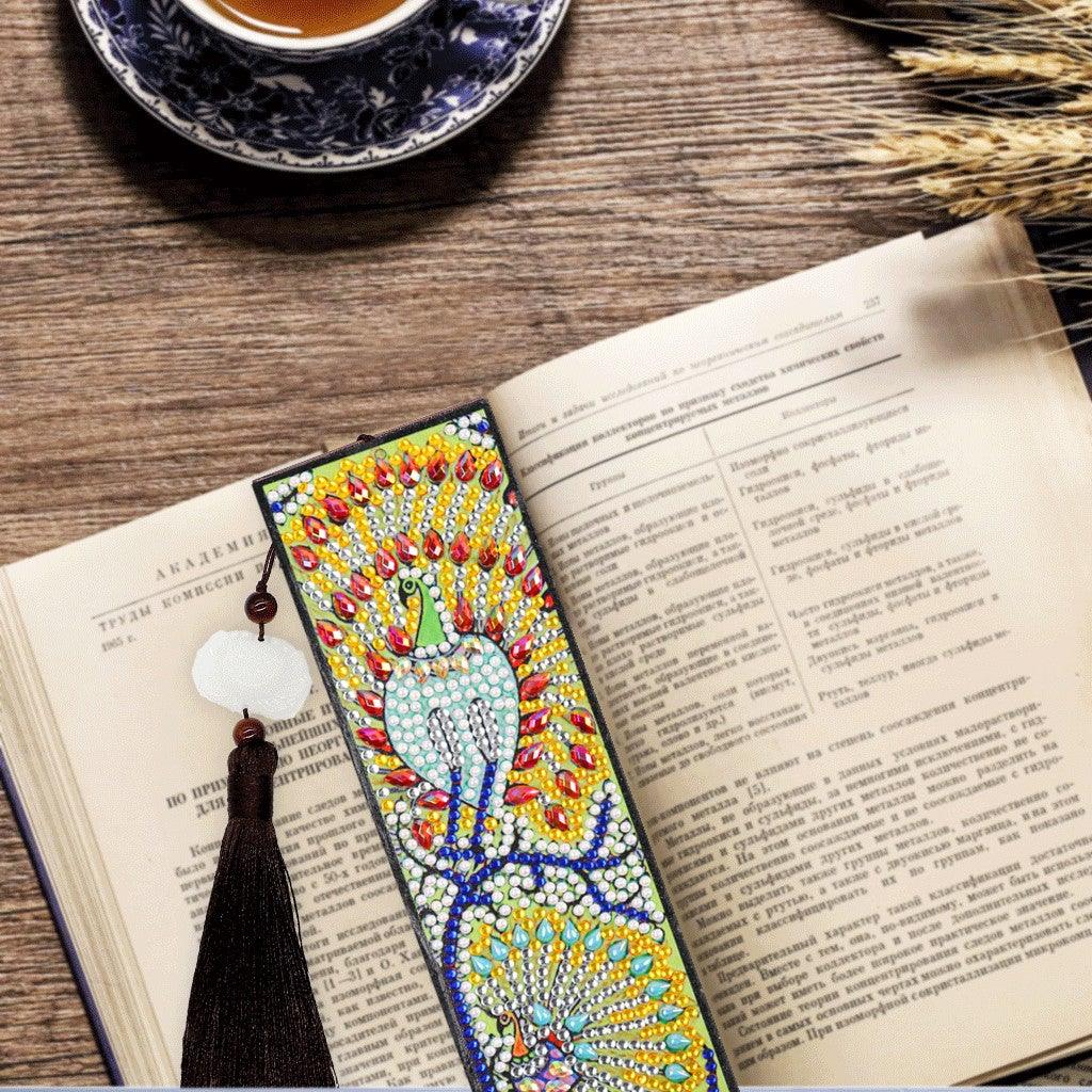DIY Diamond Painting Bookmark | Peacock - Hibah-Diamond painting art studio