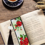 DIY Diamond Painting Bookmark | Red flower - Hibah-Diamond painting art studio