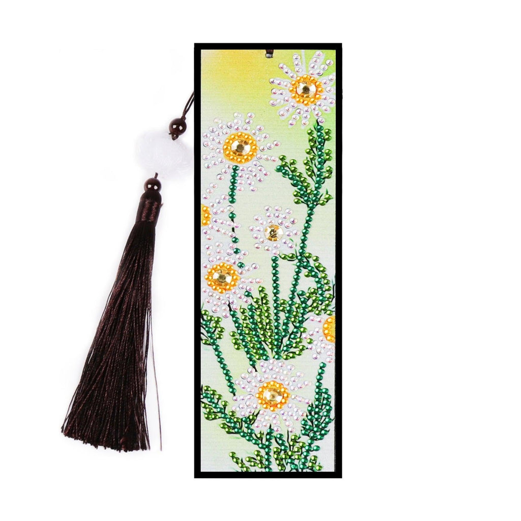 DIY Diamond Painting Bookmark | White daisies - Hibah-Diamond painting art studio