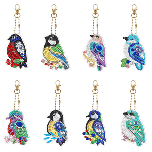DIY Diamond Painting Keychain - bird
