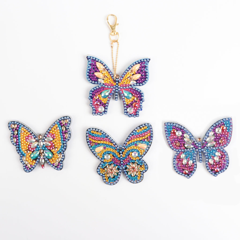 DIY Diamond Painting Keychain | Butterfly - Hibah-Diamond painting art studio