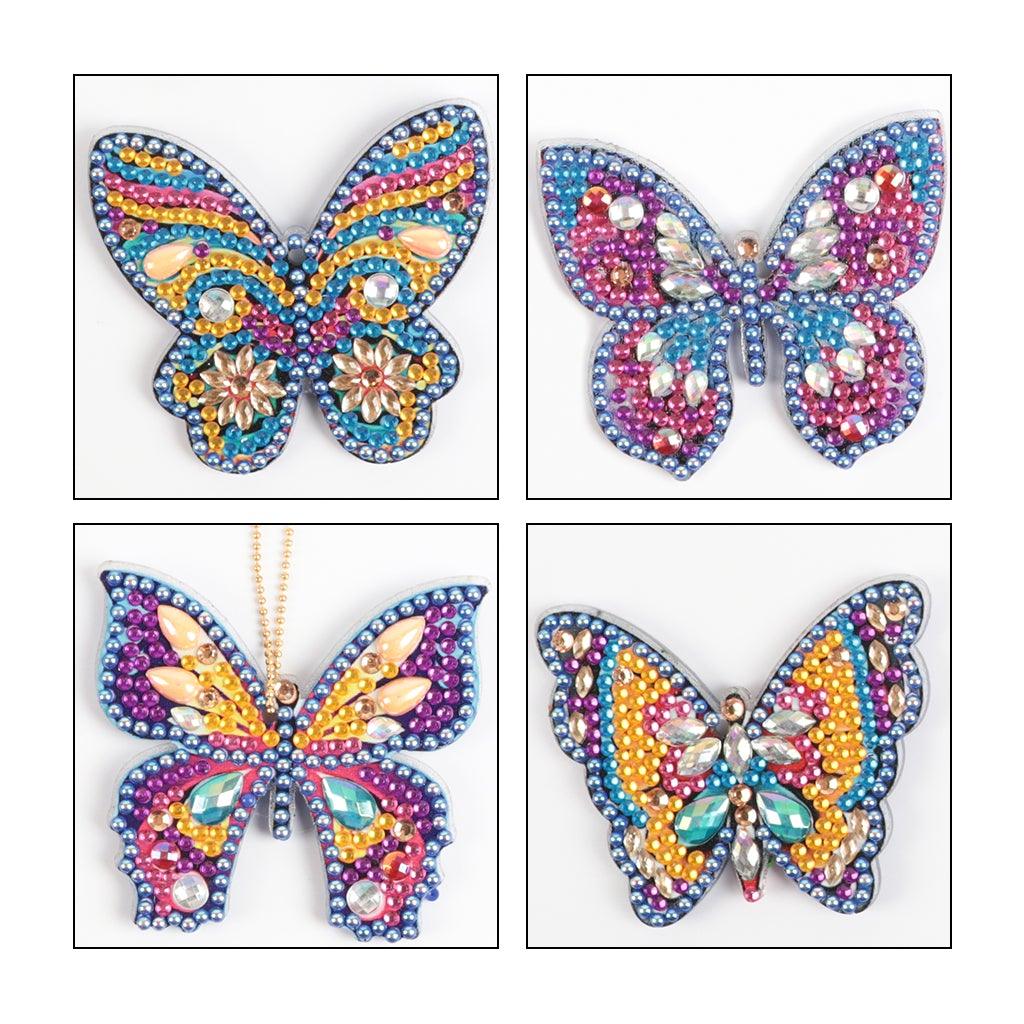 DIY Diamond Painting Keychain | Butterfly - Hibah-Diamond painting art studio