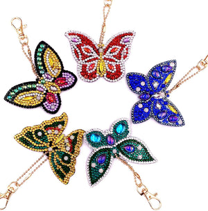 DIY Diamond Painting Keychain |Butterfly keychain - Hibah-Diamond painting art studio