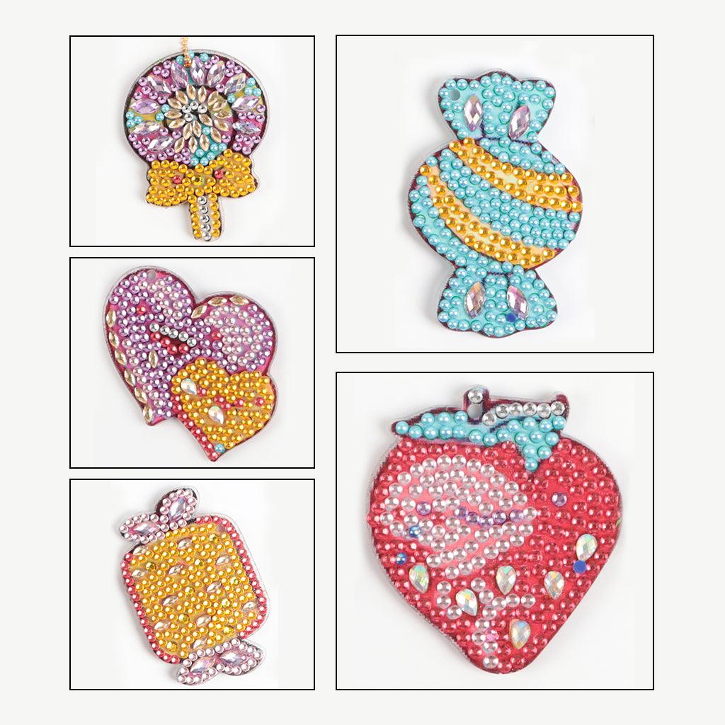 DIY Diamond Painting Keychain - candy