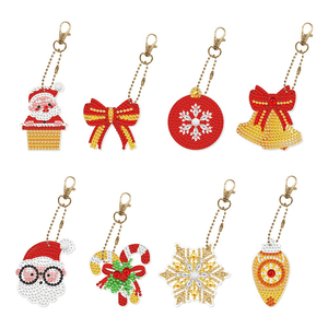 DIY Diamond Painting Keychain |Christmas series keychain - Hibah-Diamond painting art studio