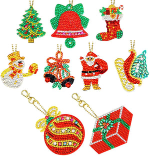 DIY Diamond Painting Keychain |Christmas series keychain - Hibah-Diamond painting art studio