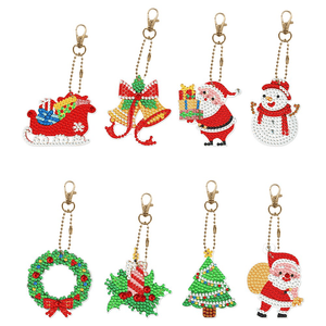DIY Diamond Painting Keychain |Christmas series keychain - Hibah-Diamond painting art studio