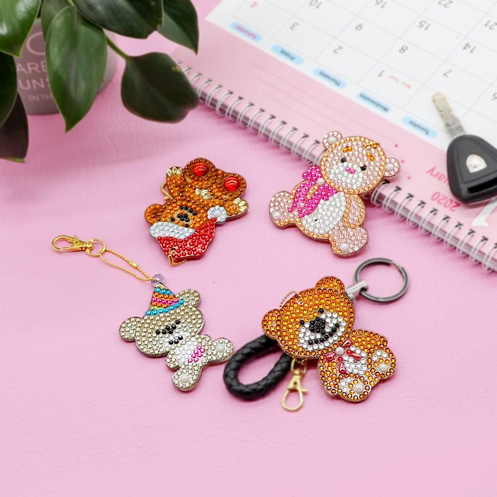DIY Diamond Painting keychain - Cute bears - Hibah-Diamond painting art studio