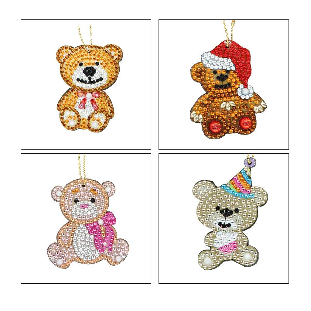 DIY Diamond Painting keychain - Cute bears - Hibah-Diamond painting art studio