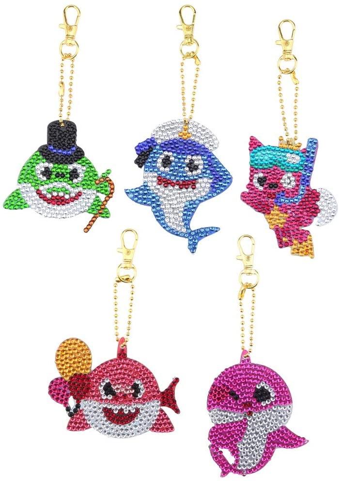 DIY Diamond Painting Keychain - Dolphin keychain