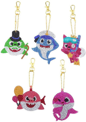 DIY Diamond Painting Keychain - Dolphin keychain