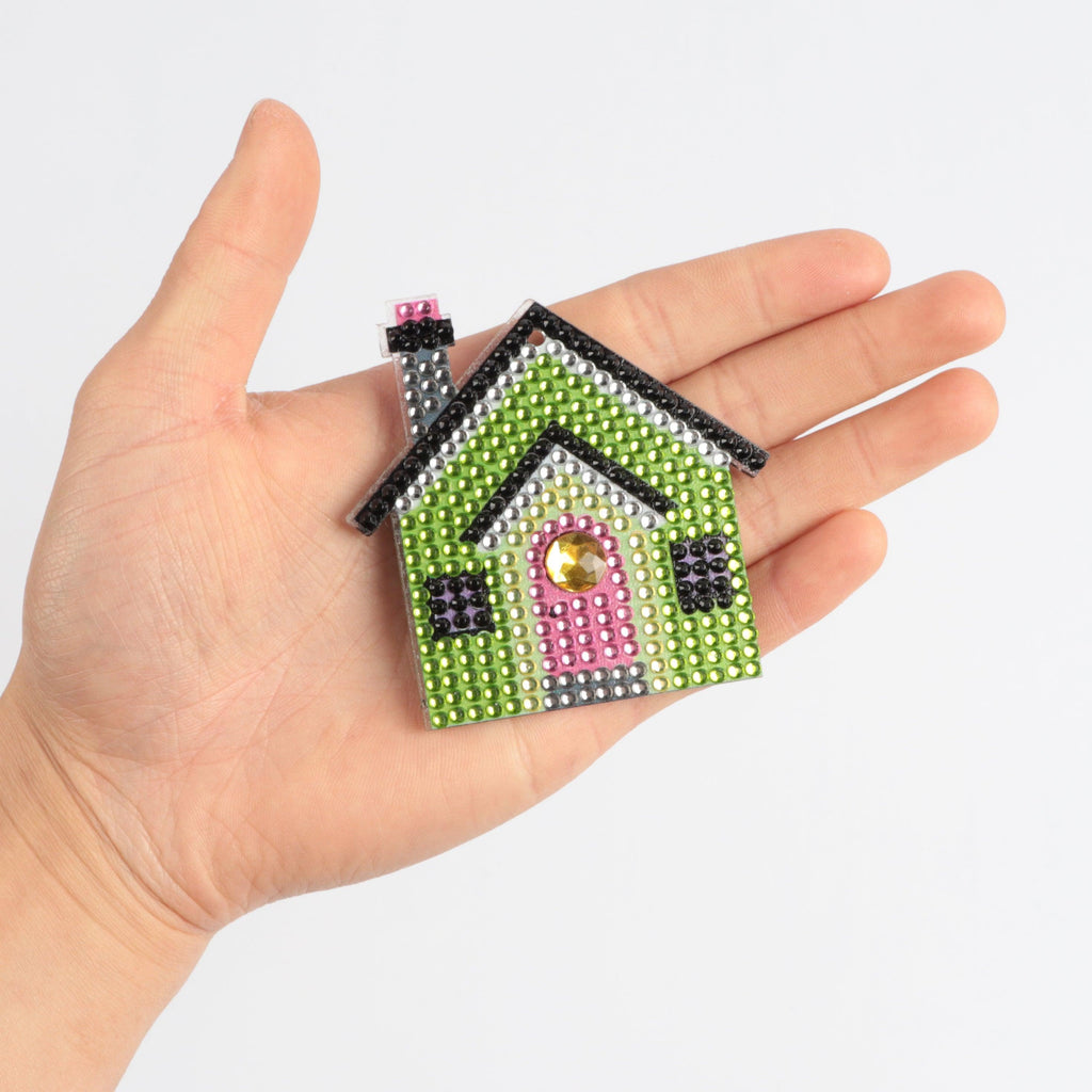 DIY Diamond Painting Keychain | House - Hibah-Diamond painting art studio