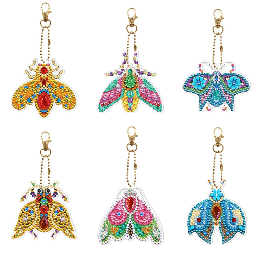 DIY Diamond Painting Keychain - insect