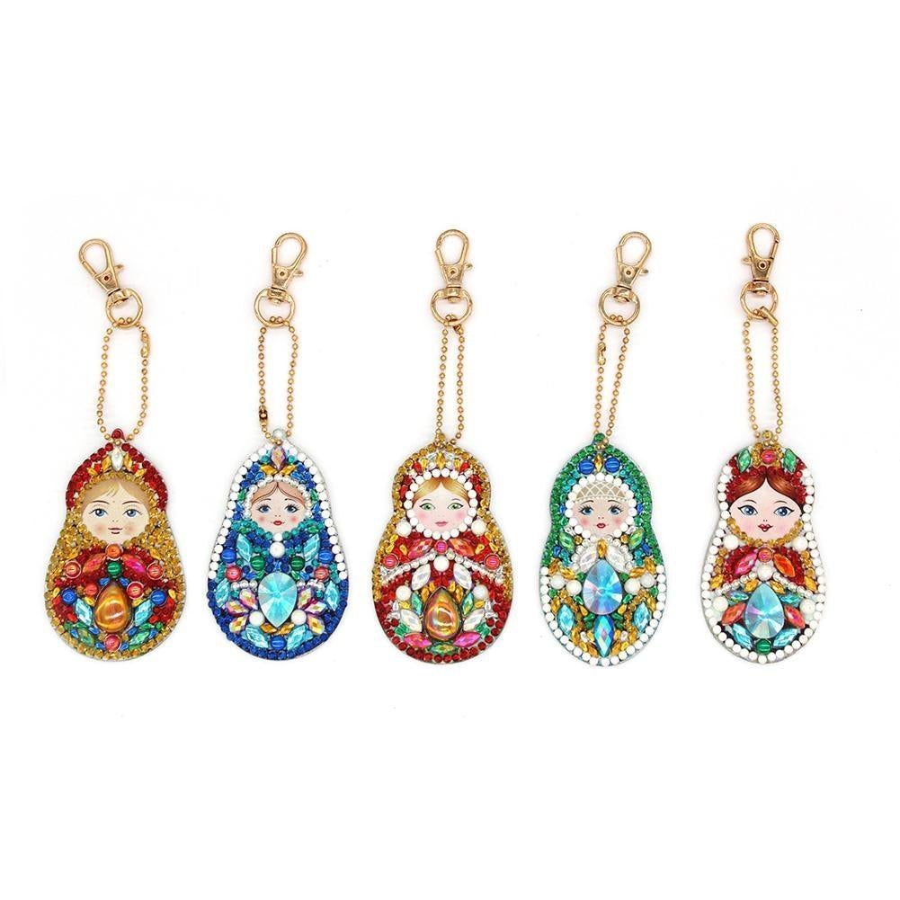 DIY Diamond Painting Keychain - Matryoshka dolls - Hibah-Diamond painting art studio