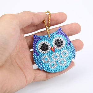 DIY Diamond Painting keychain | Owls - Hibah-Diamond painting art studio