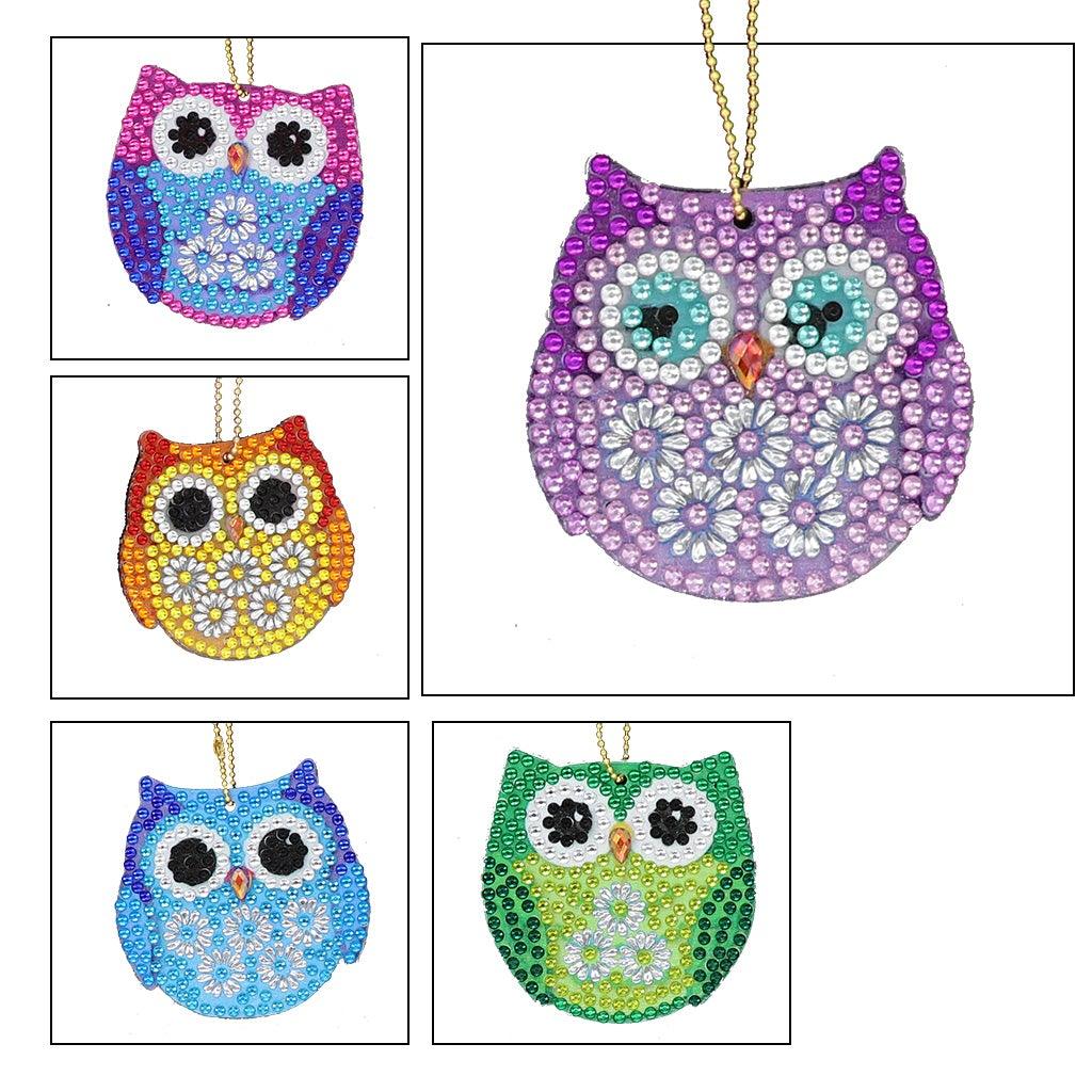 DIY Diamond Painting keychain | Owls - Hibah-Diamond painting art studio