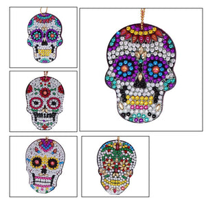 DIY Diamond Painting keychain | Skulls - Hibah-Diamond painting art studio