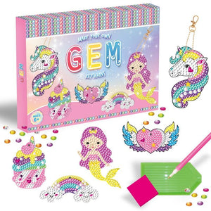 DIY Diamond Painting Keychain | Unicorn series - Hibah-Diamond painting art studio