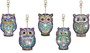 DIY Diamond Painting Keychain - Owls - Hibah-Diamond painting art studio