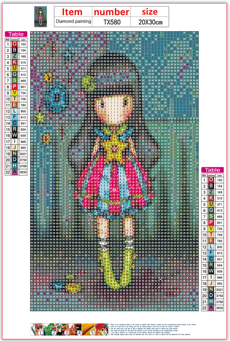 Full Diamond Painting kit - Gorjuss girl - Moon Buttons