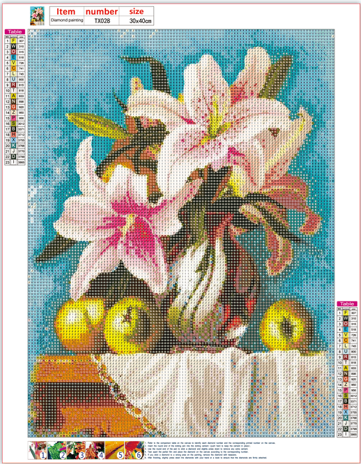 Full Diamond Painting kit - Flower lily
