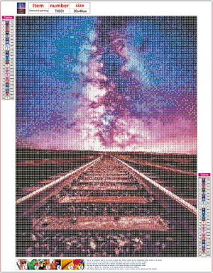 Full Diamond Painting kit - Train track