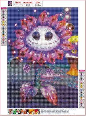 Full Diamond Painting kit - Plants vs zombies alien flower