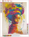 Full Diamond Painting kit - Watercolor lady