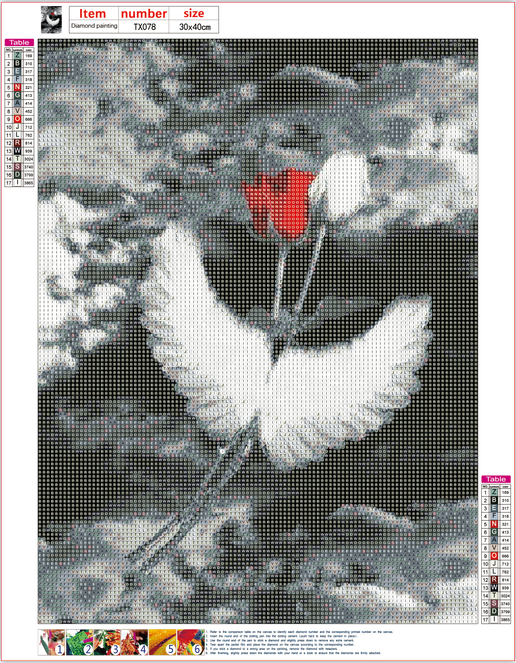 Full Diamond Painting kit - Flower angel