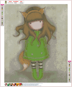 Full Diamond Painting kit - Gorjuss girl - The Fox