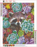Full Diamond Painting kit - Raccoon