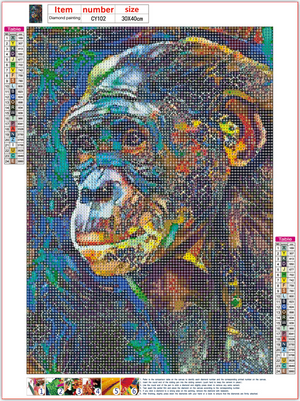 Full Diamond Painting kit - orangutan
