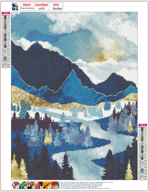 Full Diamond Painting kit - Abstract landscape