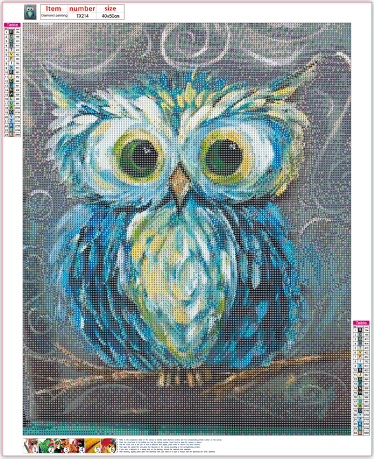 Full Diamond Painting kit - Cute owl