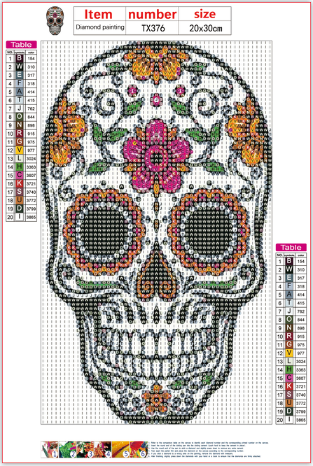 Full Diamond Painting kit - Skull
