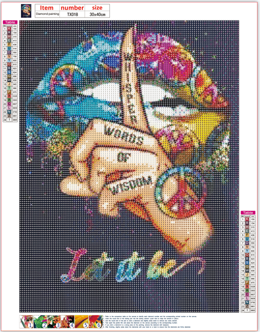 Full Diamond Painting kit - whisper words of wisdom